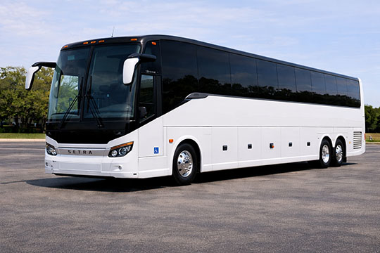 56-passenger charter bus available for charter in Allen, TX